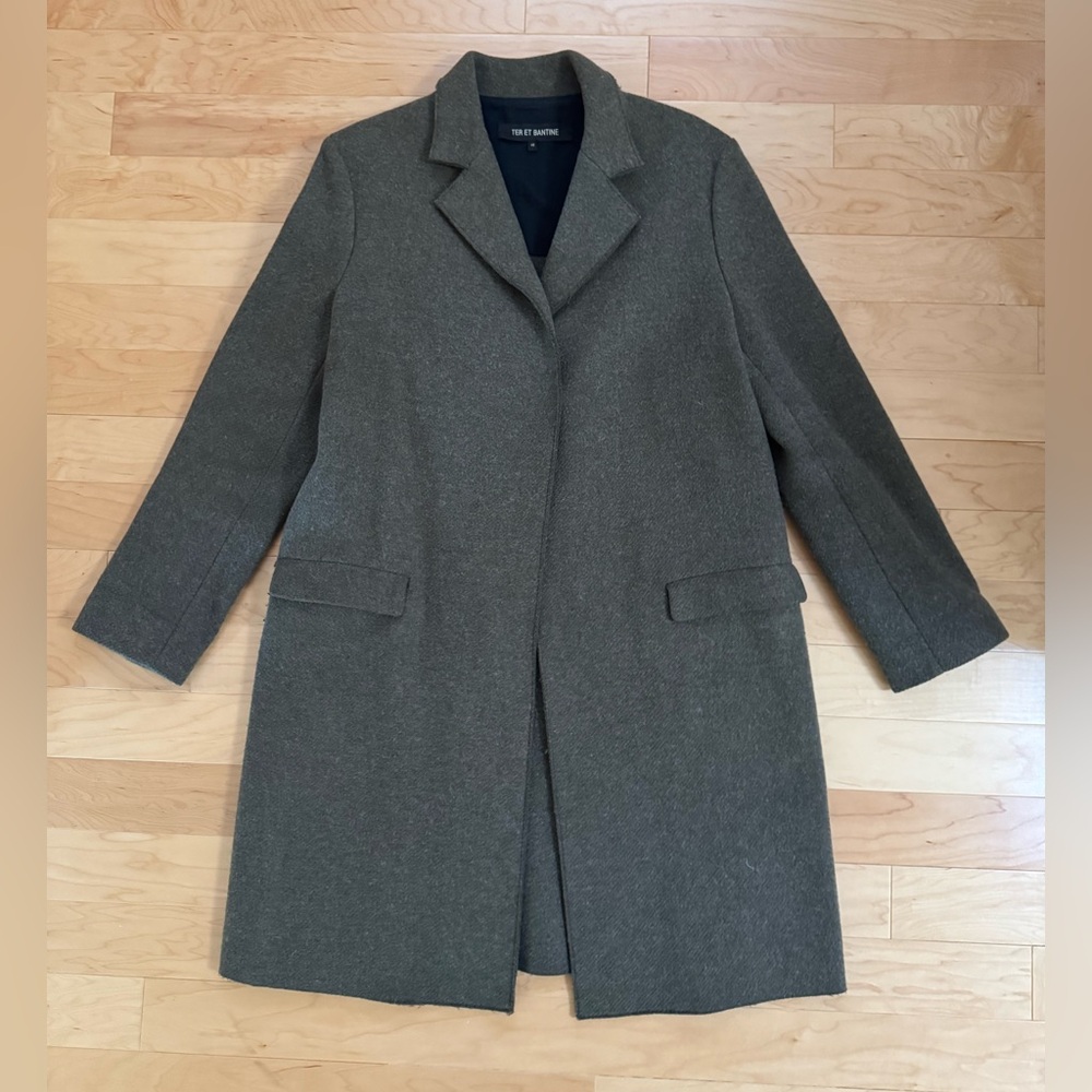 Wool Muted Olive Coat